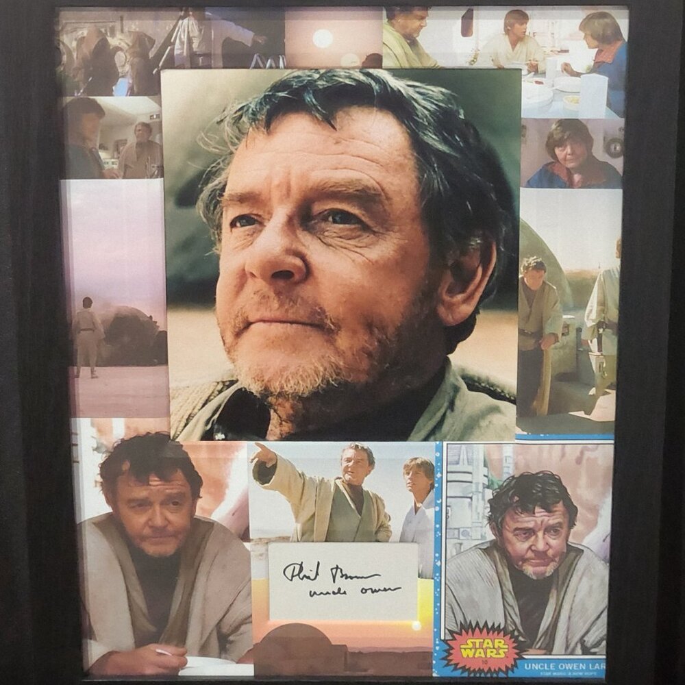 Phil Brown - Uncle Owen Lars Custom Matted & Framed Signed/Autographed Photo
